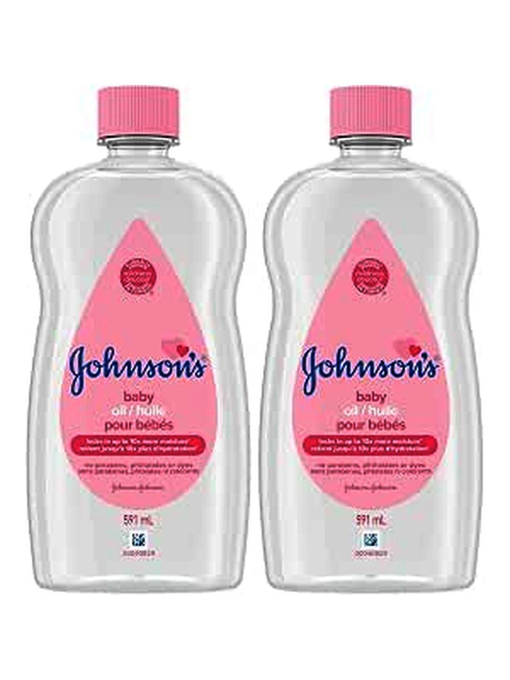 Johnson's Baby Oil, Mineral Oil Moisturizer and Baby Massage Oil, 591 ml
